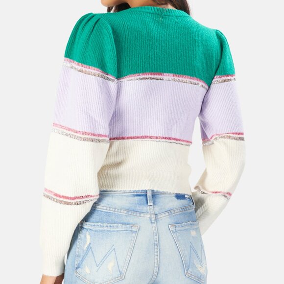 For Love & Lemons Women's Arielle Knit Striped Sweater - Picture 3 of 10